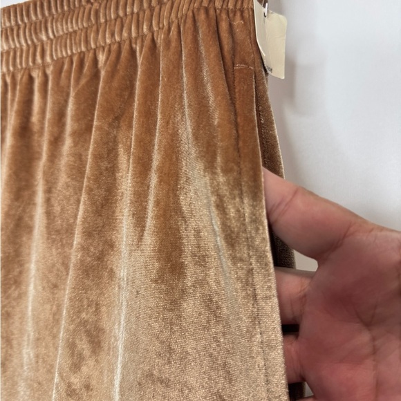 PINK by Victoria's Secret Velvet Wide-Leg Pants Tan - Picture 12 of 12